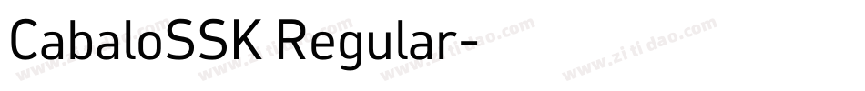 CabaloSSK Regular字体转换